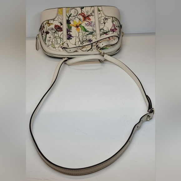Gucci Flora White Leather Dome Bag - Picture 10 of 16
